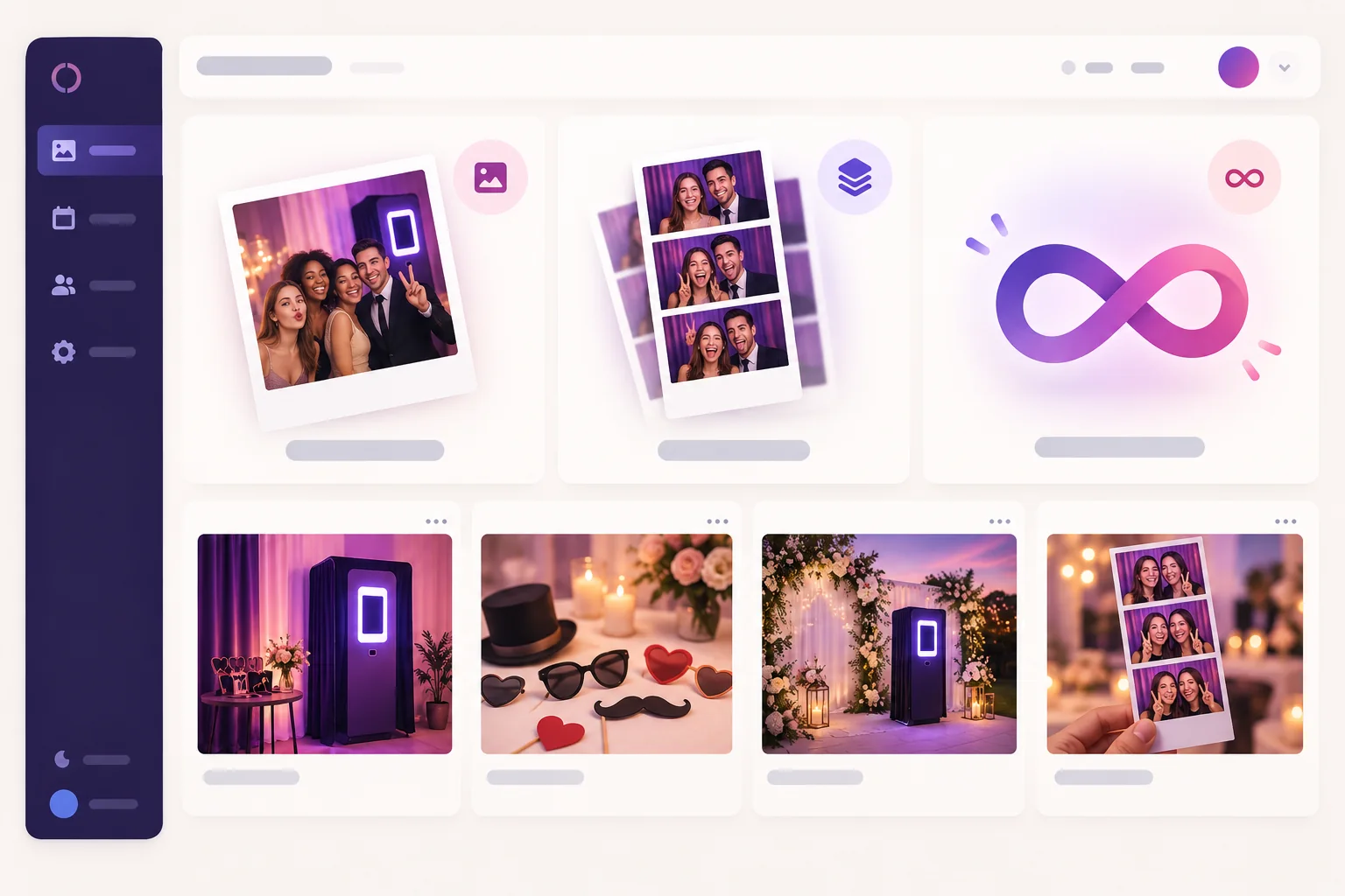 Illustration des photos, GIF et boomerangs présents dans une galerie